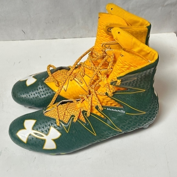 Under Armour Green Yellow Athletic Baseball Sports Training Workout Cleets - Picture 6 of 14